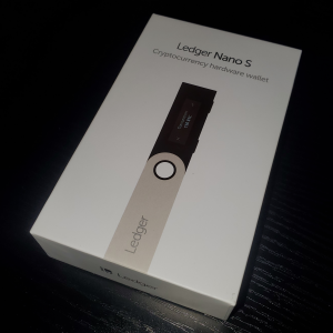 Box for the Ledger Nano S Cryptocurrency hardware wallet