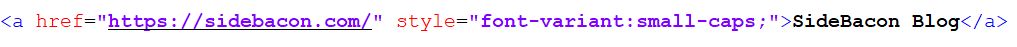 Font Variant Small Caps Example Code