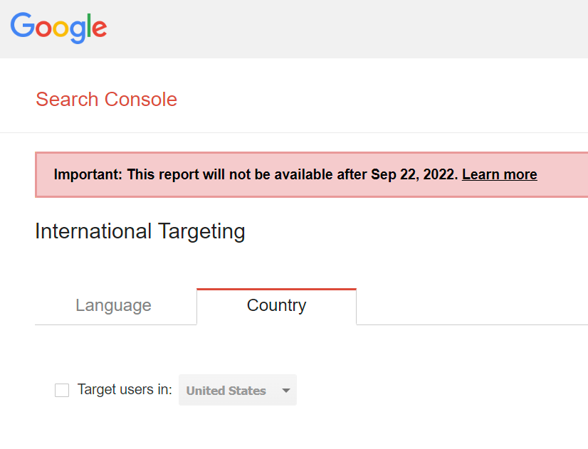 International Targeting Tool Not Available After Sept 22, 2022