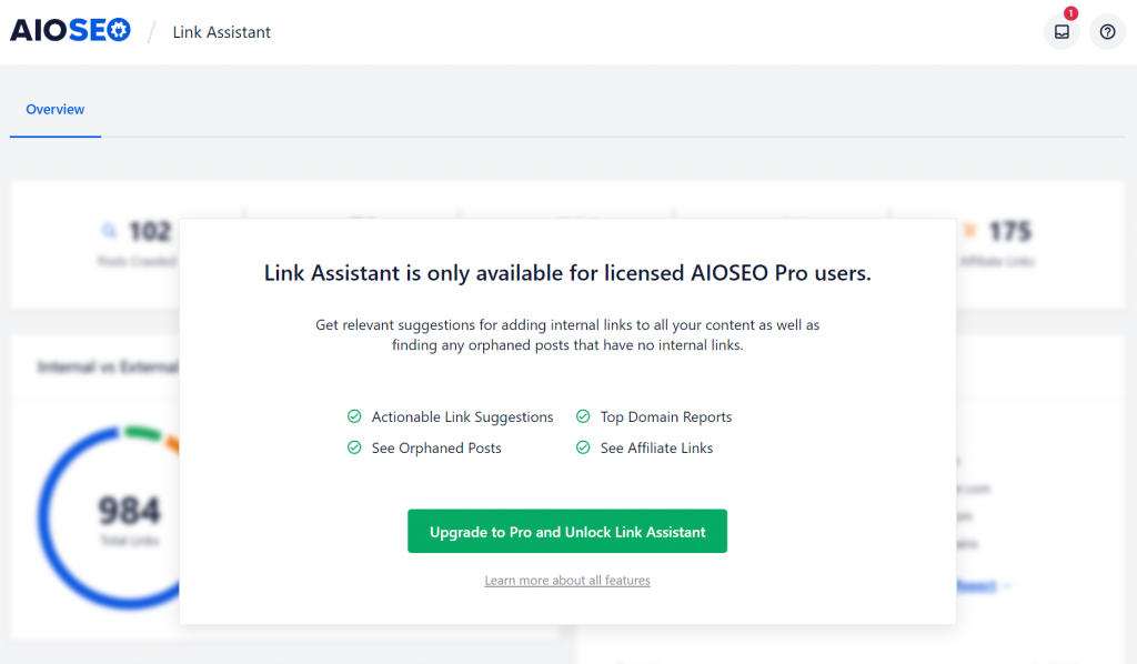 Link Assistant only for AIO SEO Pro Users