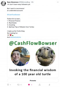 My Promotional Tweet to Help Twitter Friend Build Followers