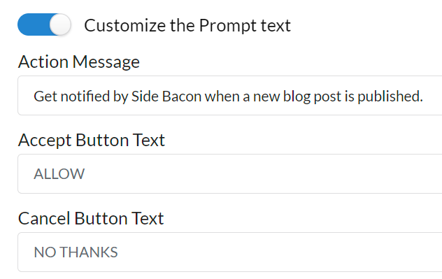 Customize the Prompt Text