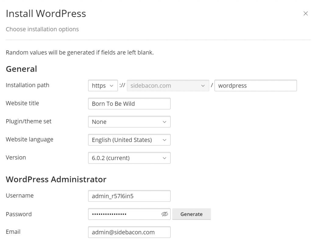 Options for Installing WordPress