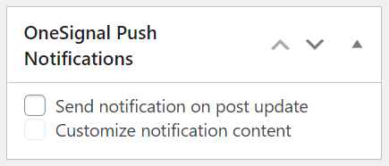 Push on Post Update Options