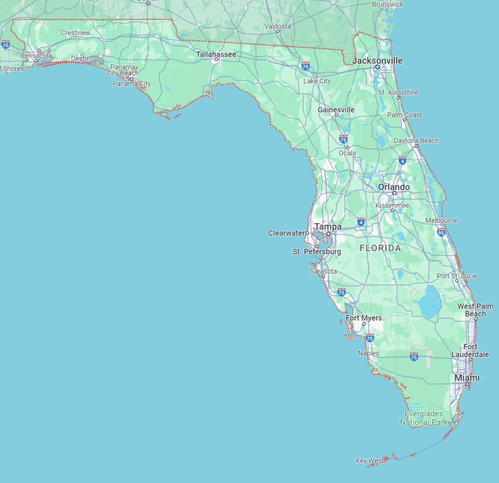 SideBacon's SEO Service Map for Florida